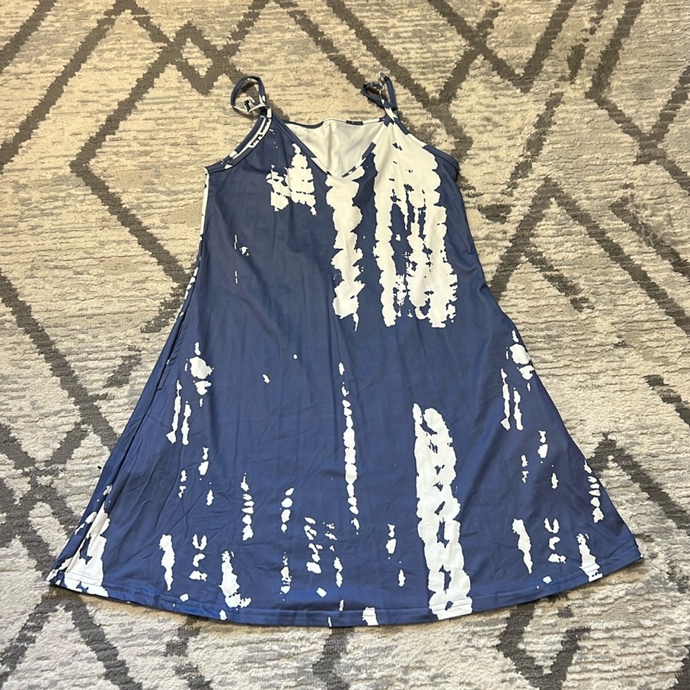 BEUFRI Women Spaghetti Strap Casual Swing Tank
Beach Cover Up Dress with Pockets